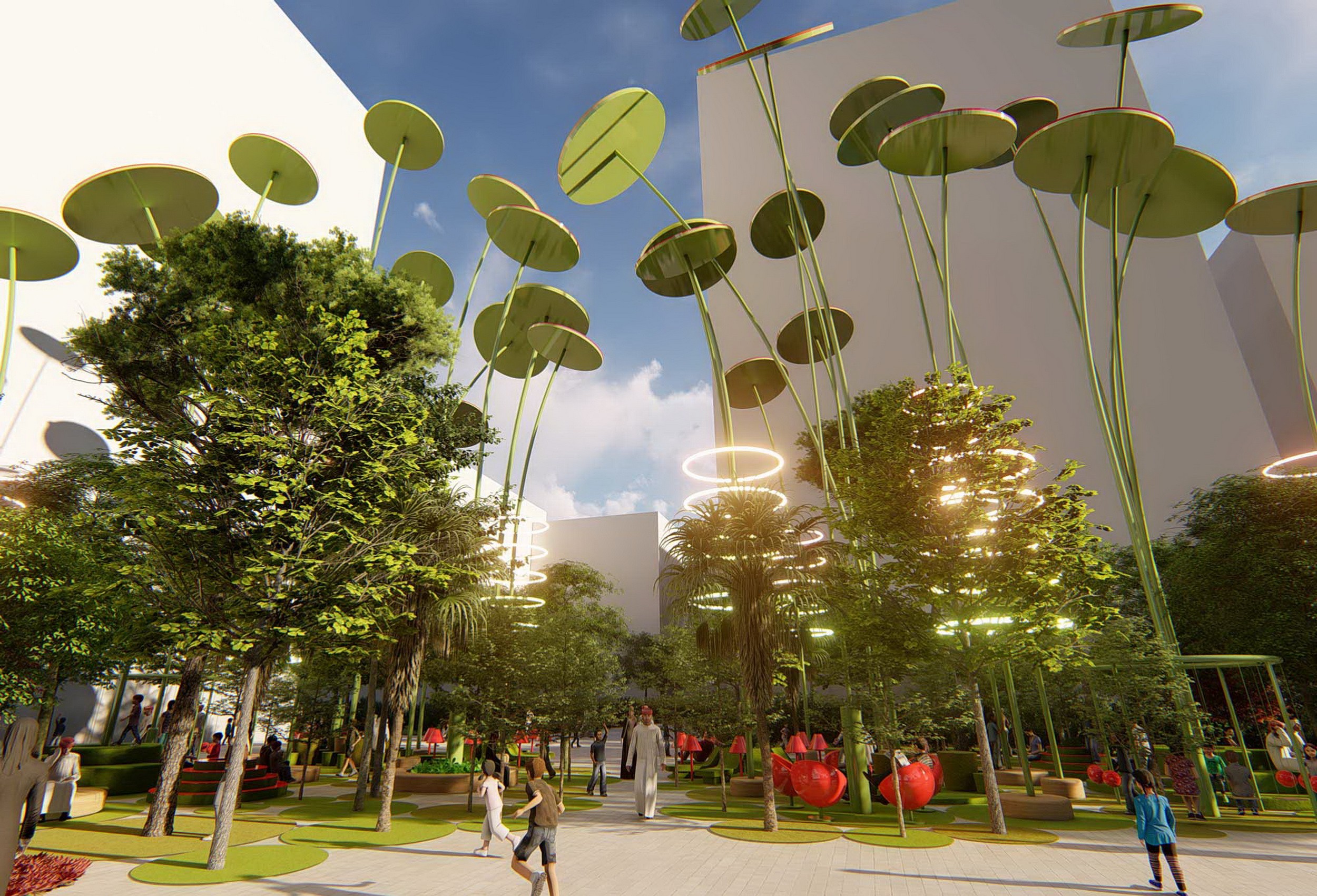 迪拜“万木葱茏”融合自然与人工的奇幻森林-9