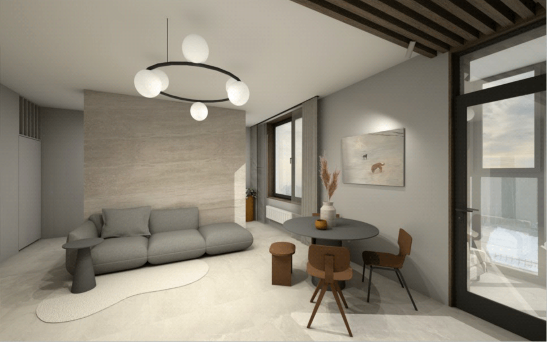 室内设计毕业设计  60平公寓设计-6