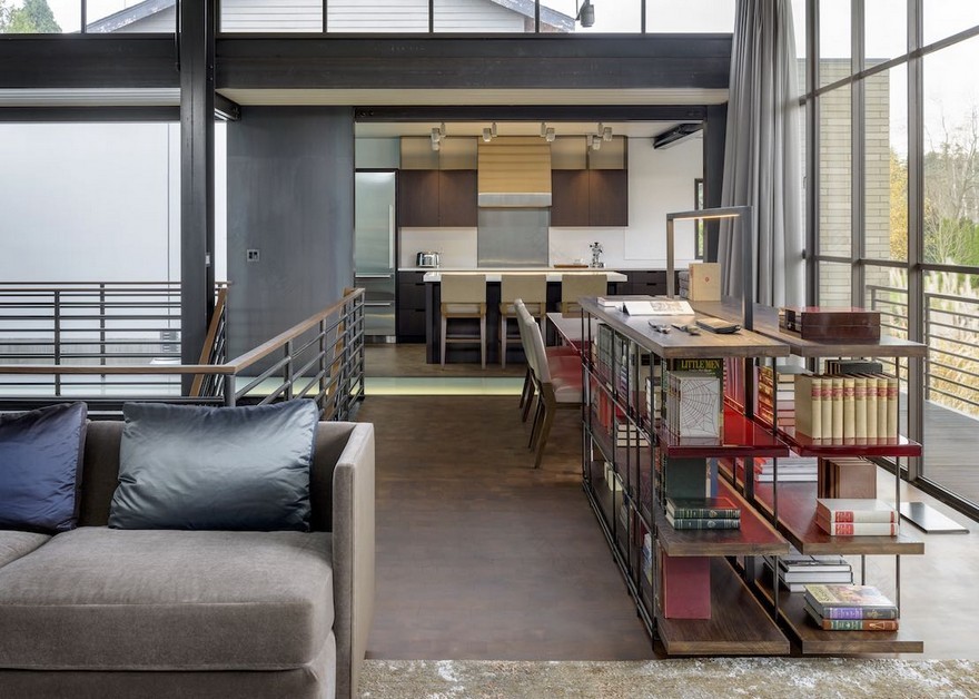 Contemporary Industrial House Features an Expressive Interior of Raw Steel-10