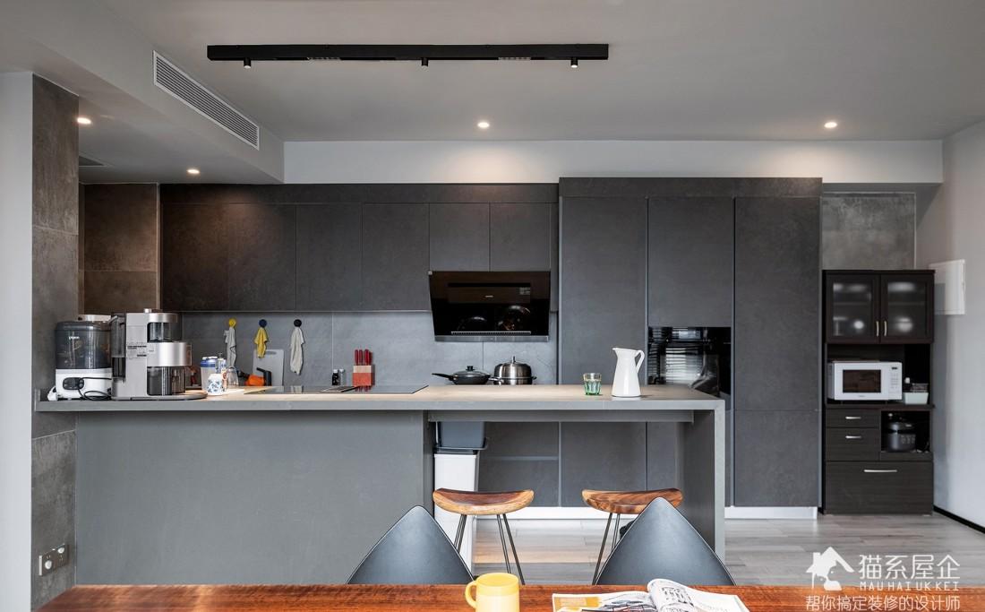 80 后海归 217㎡工业风家设计，全屋无主灯，餐厨一体，阳光房变榻榻米-23