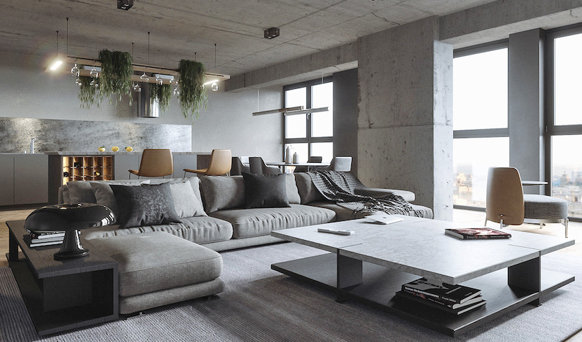 乌克兰工业风公寓-0