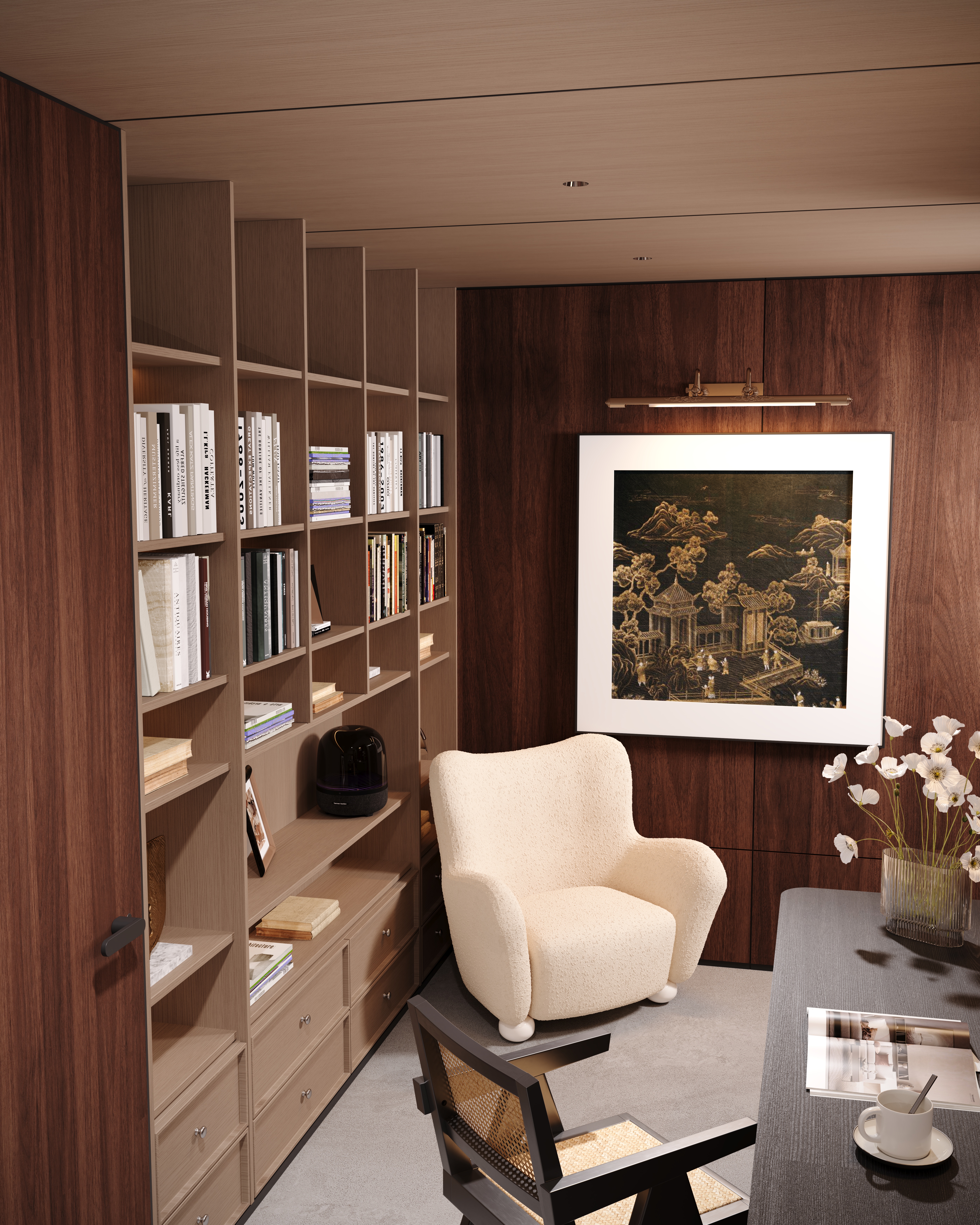 近期渲染：老钱风大平层-23