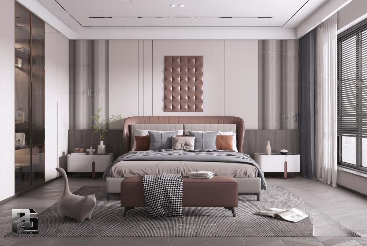 Bedrooms 3d modern styles-11