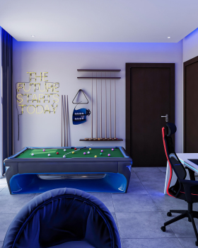 Modern Gaming Room，游戏室，台球室，电竞房