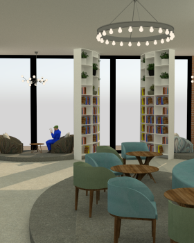 The coffee cup (Bookstore+Cafe design)