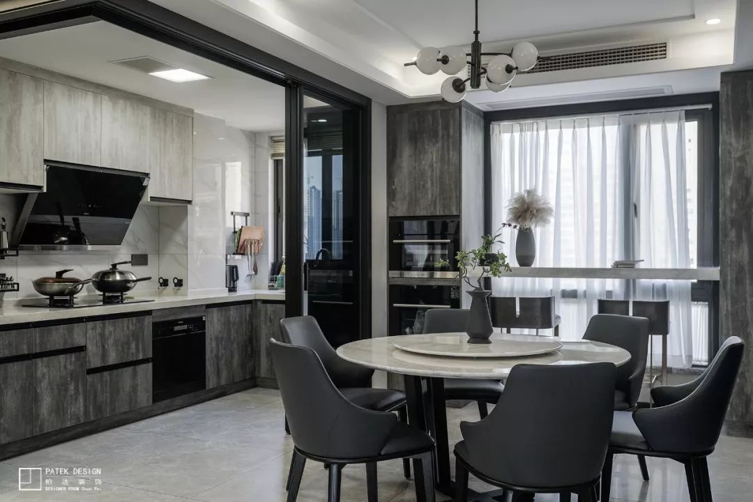 中央湖公馆 140㎡极简黑金家居,低调华丽尽收眼底-25