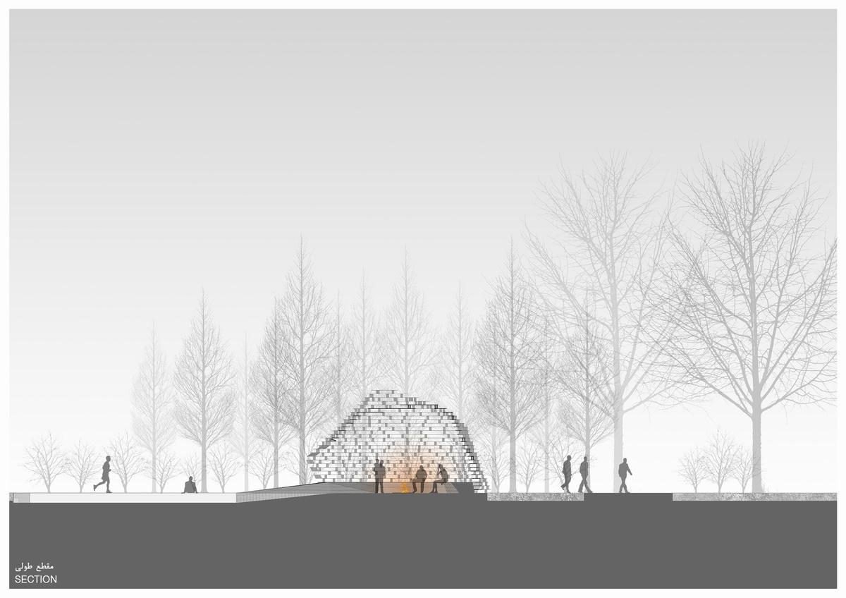 融入古老元素,片状“鱼鳞”架起的无柱天篷丨伊朗丨Olgooco-28