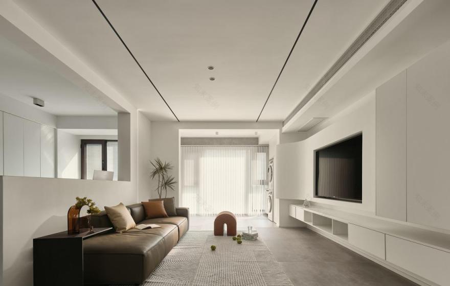 极简风开放式厨餐厅-3