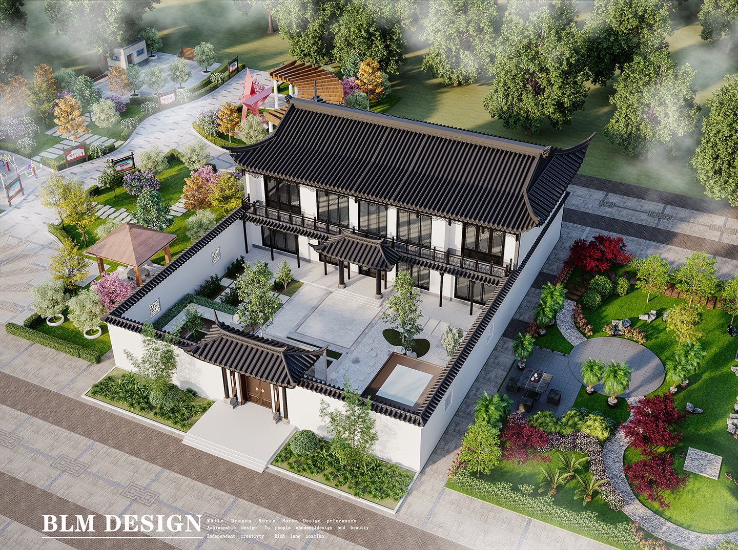 别墅外立面花园-4