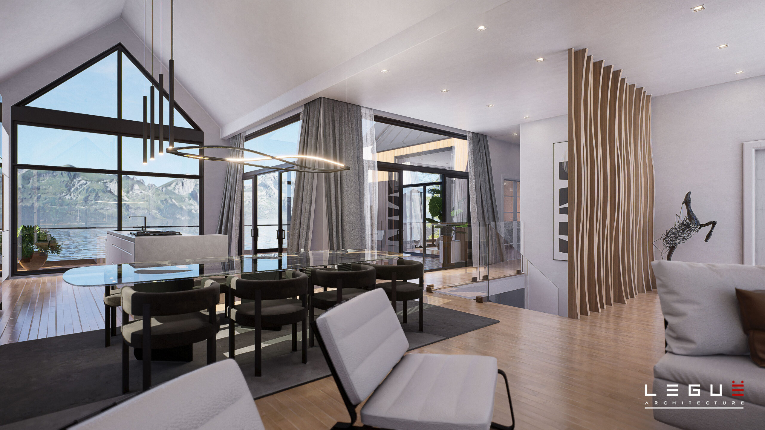 302号房屋平面图

注：Plan de maison常见意思是房屋平面图 ，Ë 在这里可能是输入错误，推测原文可能是 302 相关的编号 丨Leguë Architecture-29