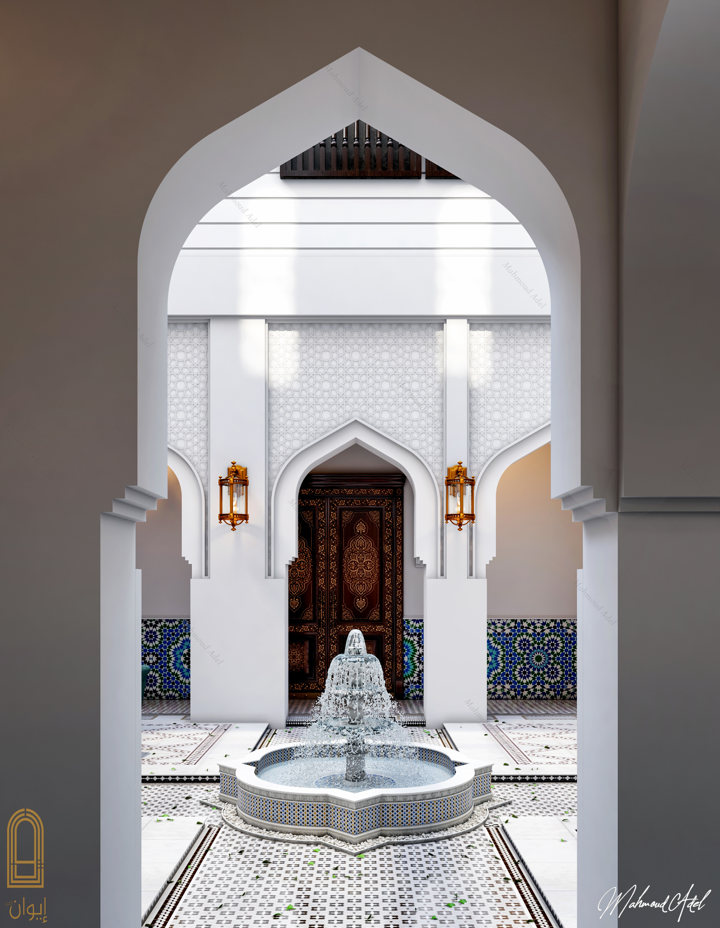 Moroccan courtyard Design.-4