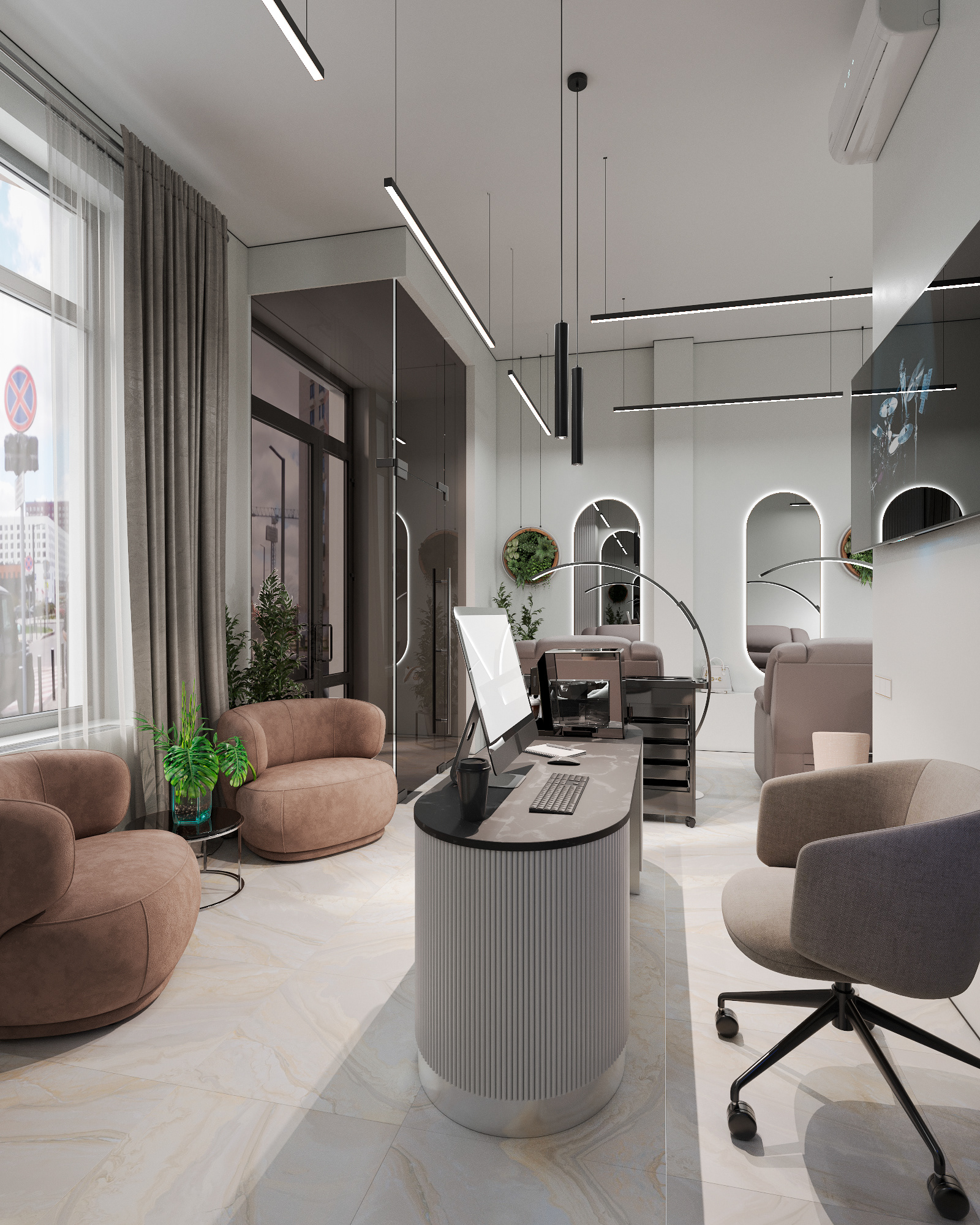 莫斯科睫毛嫁接沙龙室内设计丨布基纳法索波尼-6