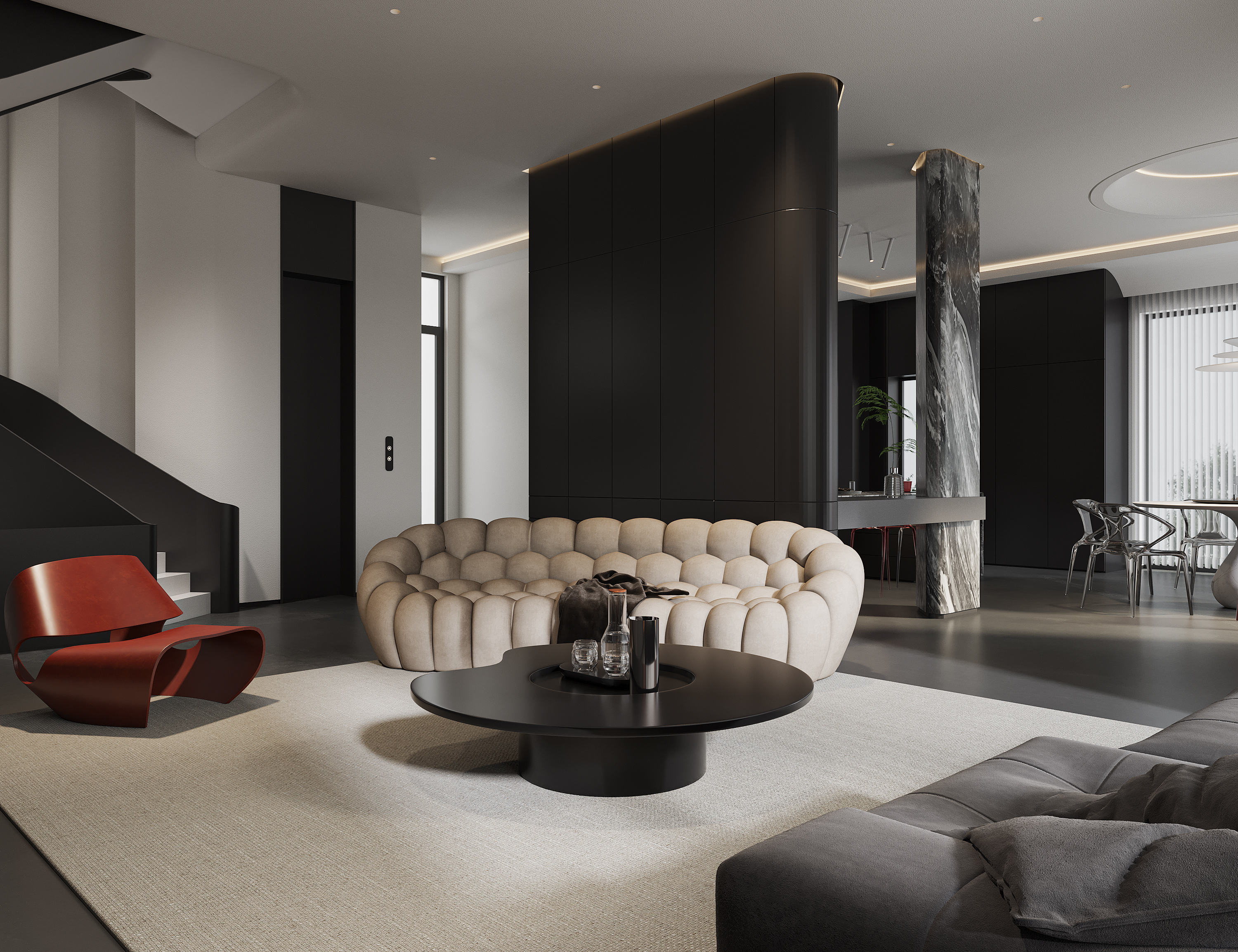 Corona渲染作品┃黑白灰-2