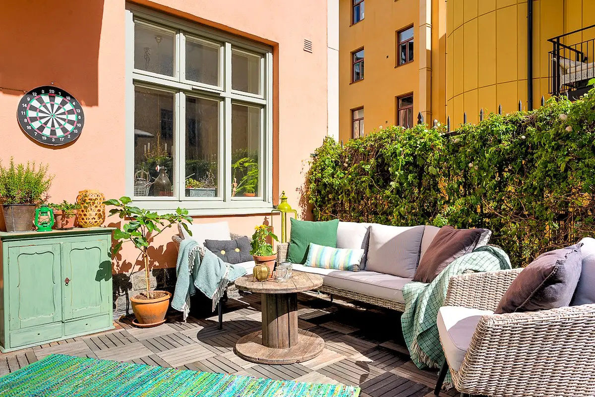 Stockholm 老建筑中的阳光巨 terrace-16