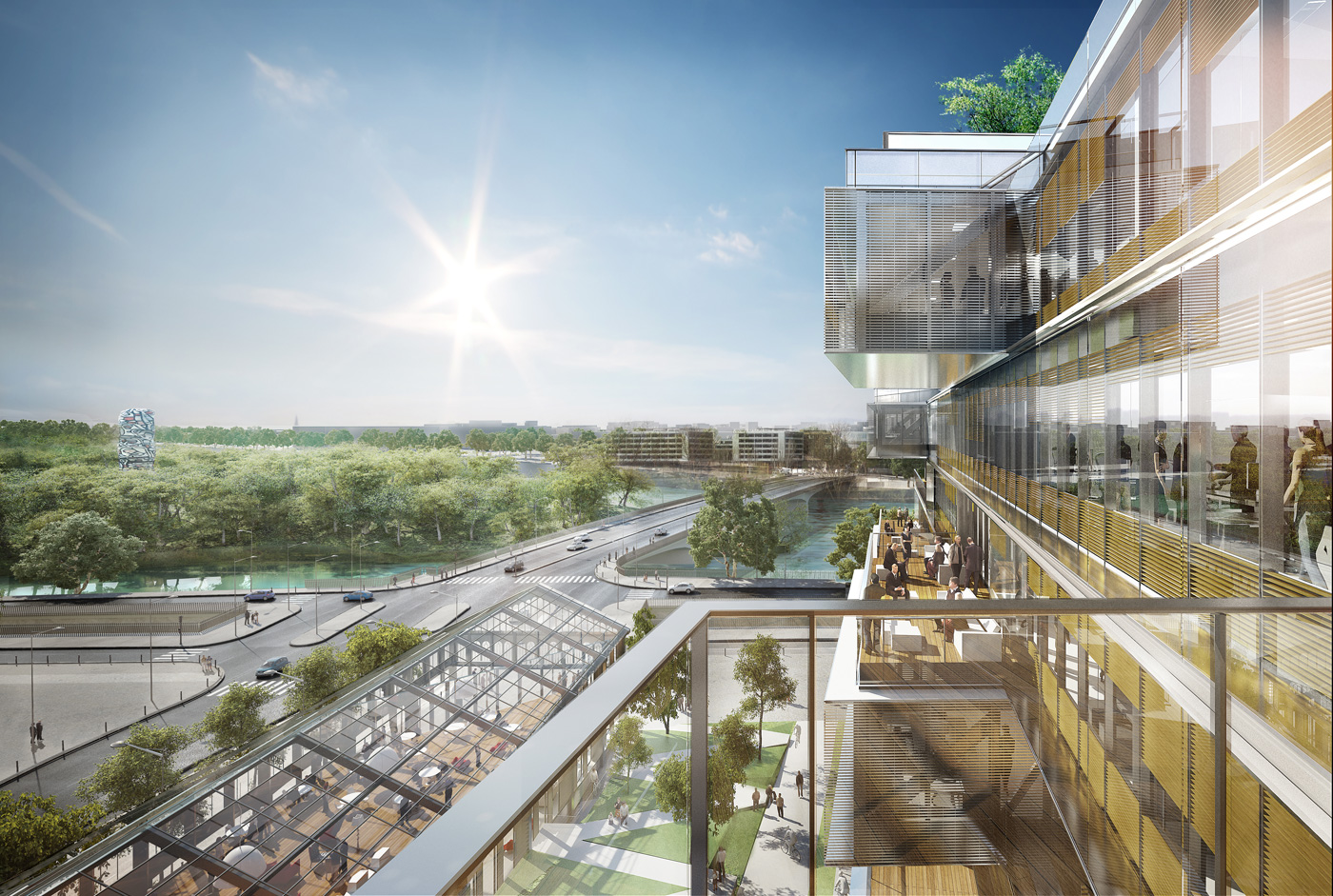 巴黎 Bridge 办公空间——绿色室内城市-17