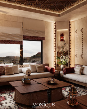 纳吉德议会大厦（注：Dar有房屋、大厦等意思 ，Najd是沙特阿拉伯内志地区，Majlis有议会、会议室等意思，结合常见表达习惯给出此翻译，但具体含义可能需结合更多背景信息） 丨沙特阿拉伯丨MONIQUE DESIGN STUDIO