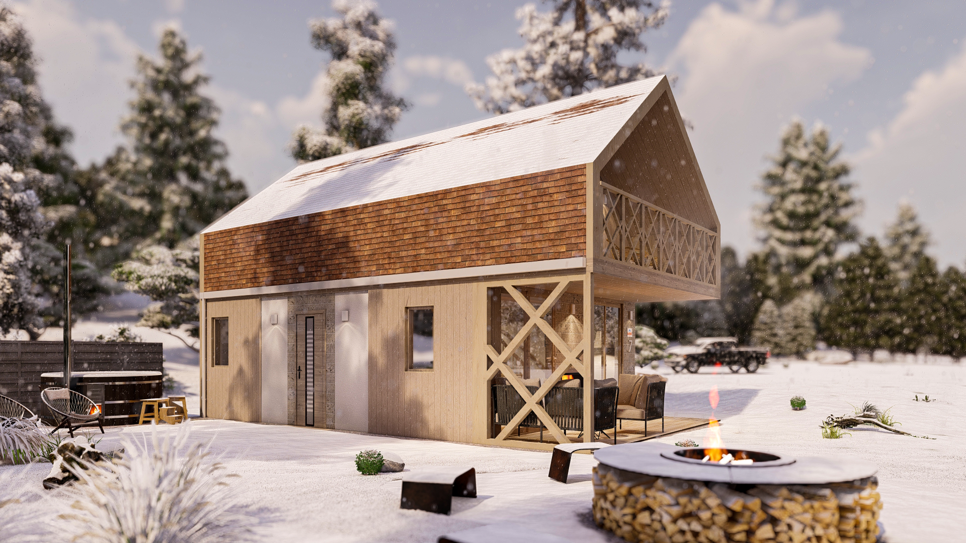 Alpine Style House Bungalow Chalet-16