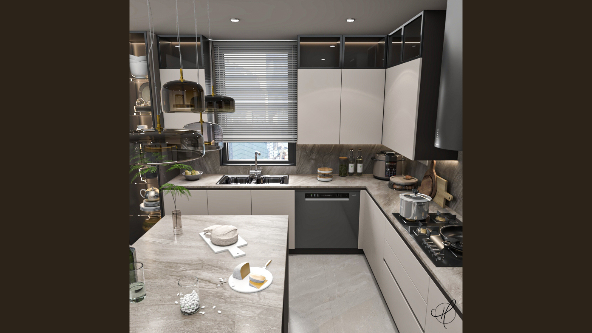 现代别墅厨房丨埃及丨Haneen Elsayed Ahmed-10