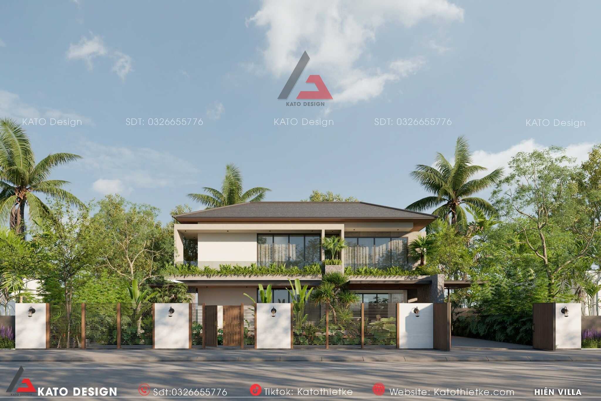 由于 Hiên 可能是人名、地名等特定名称，在没有更多背景信息的情况下难以准确翻译，这里只能保留英文形式，将 Hiên villa 直接表述为 希恩别墅（假设 Hiên 音译为 希恩 ，但不保证符合实际情况） 丨KATO Thiết Kế-1