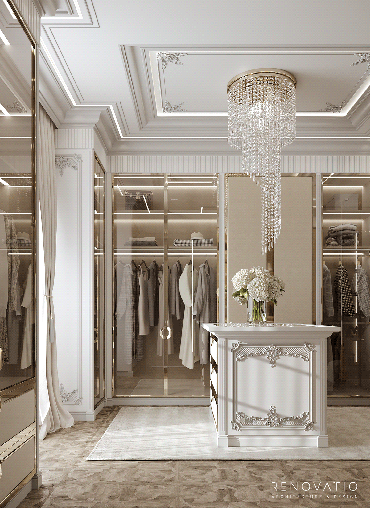 Anastasiya Gushchina丨别墅丨CLASSIC WARDROBE DESIGN-0