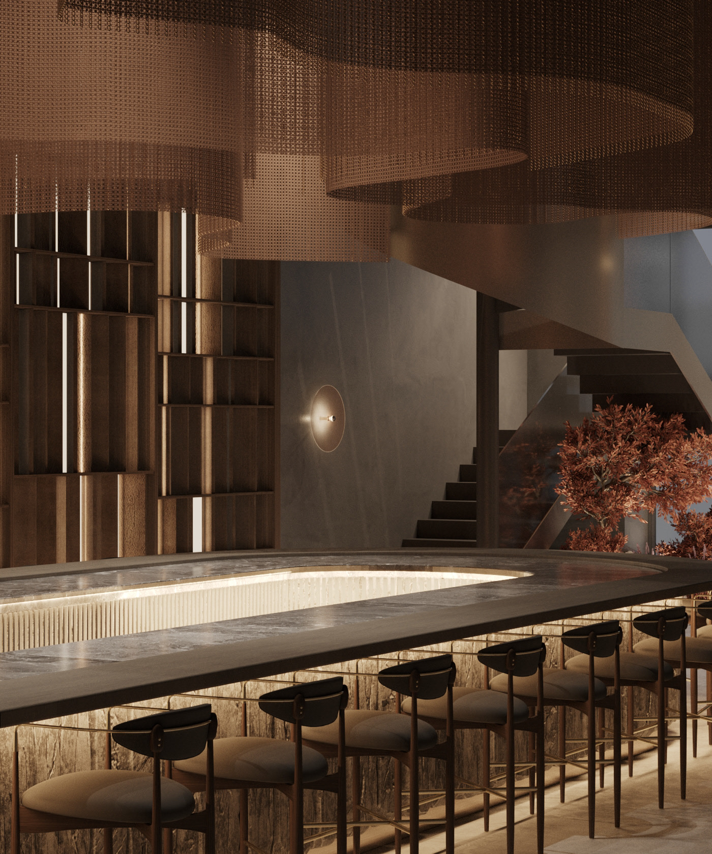 280㎡餐厅设计 超有氛围感！-15