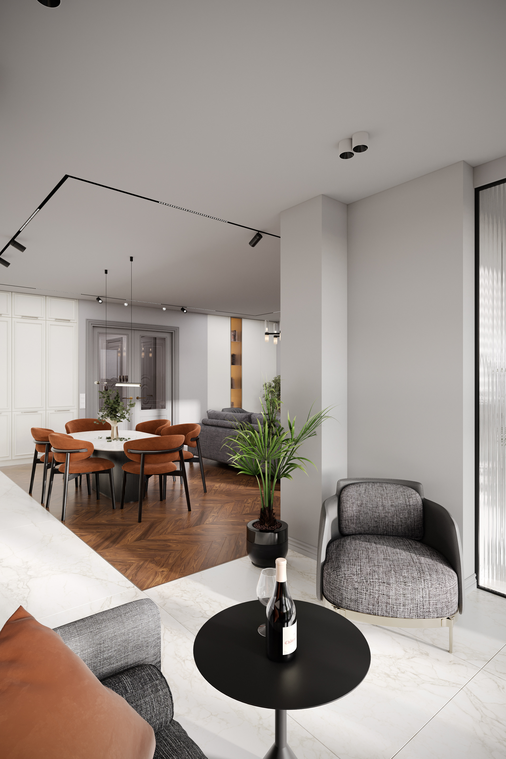 ЖК "RiverSky" 三室公寓可视化项目丨俄罗斯莫斯科-12