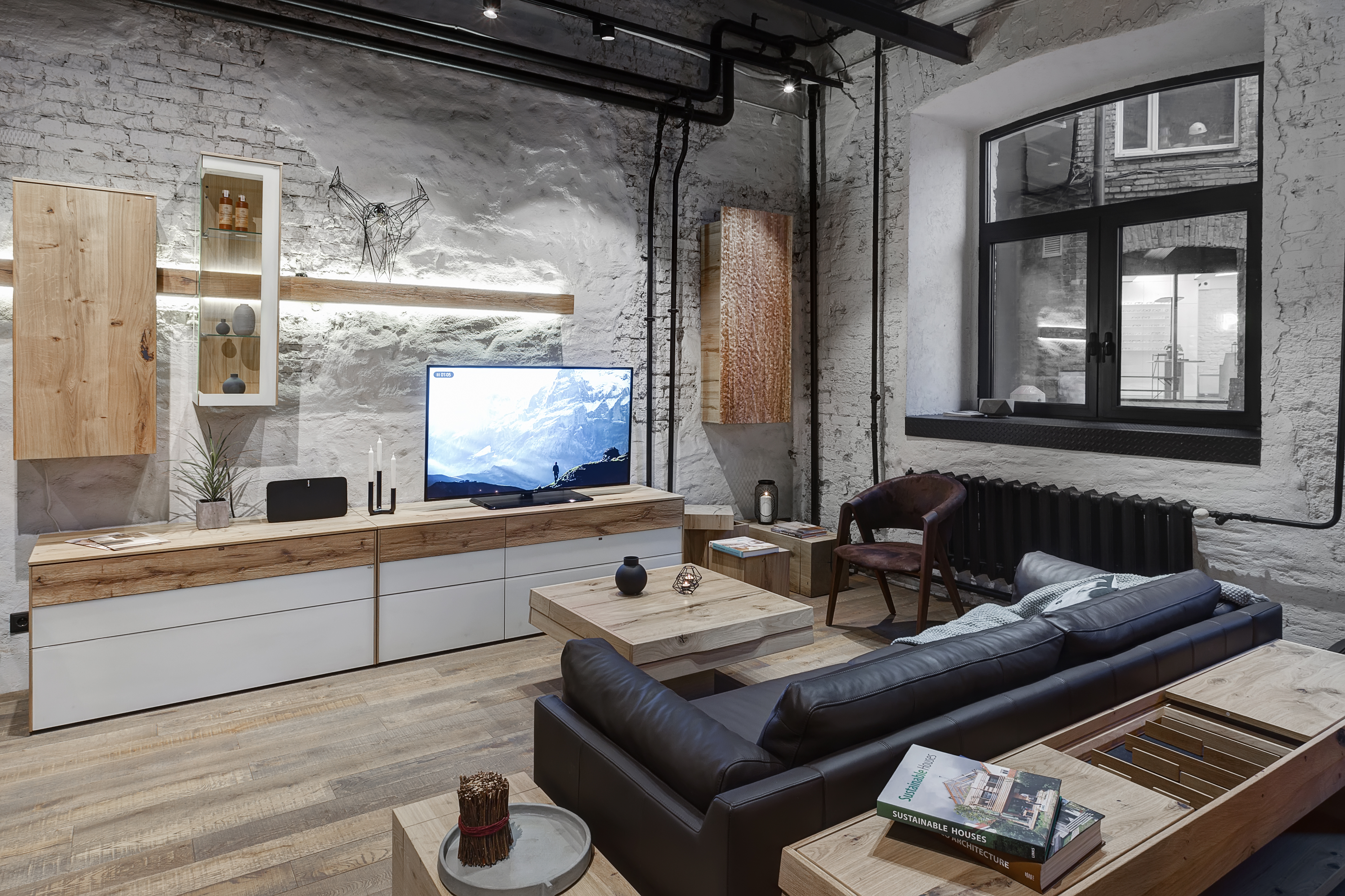 莫斯科中心工业建筑中的原木魅力-14