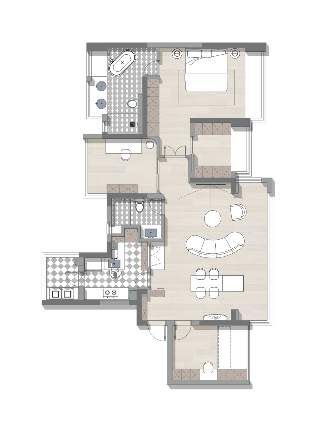140㎡浪漫法式，化bug为highlight，激发对生活的感知 | 宏福樘设计-66
