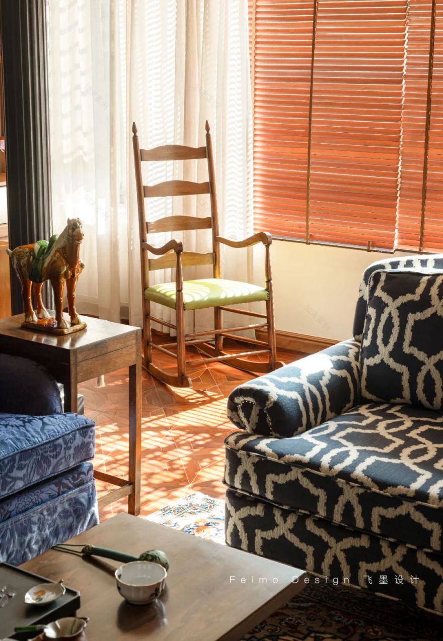 淮南南山里139㎡复古南洋风家居设计,藏身图书馆的定制生活-27