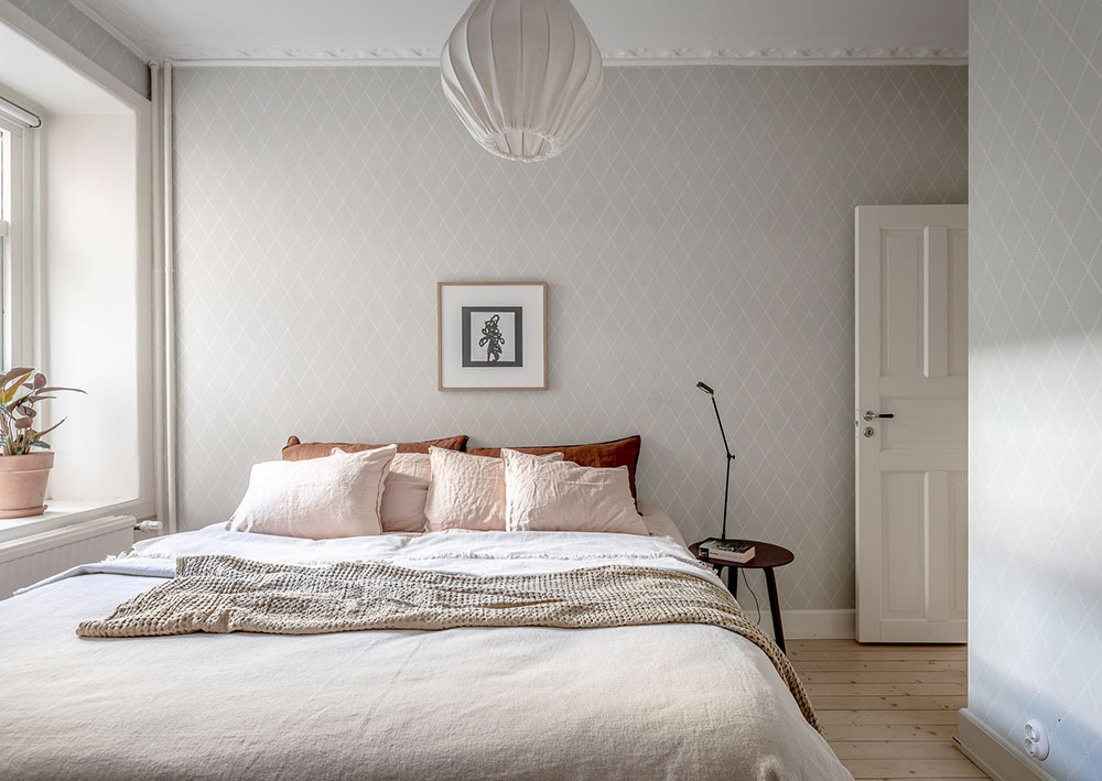 瑞典 84 平米粉色餐厅公寓设计-19