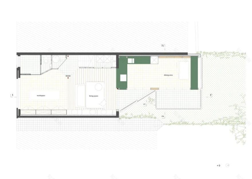 狭长工人房变花园住宅丨勾勾手设计网-3