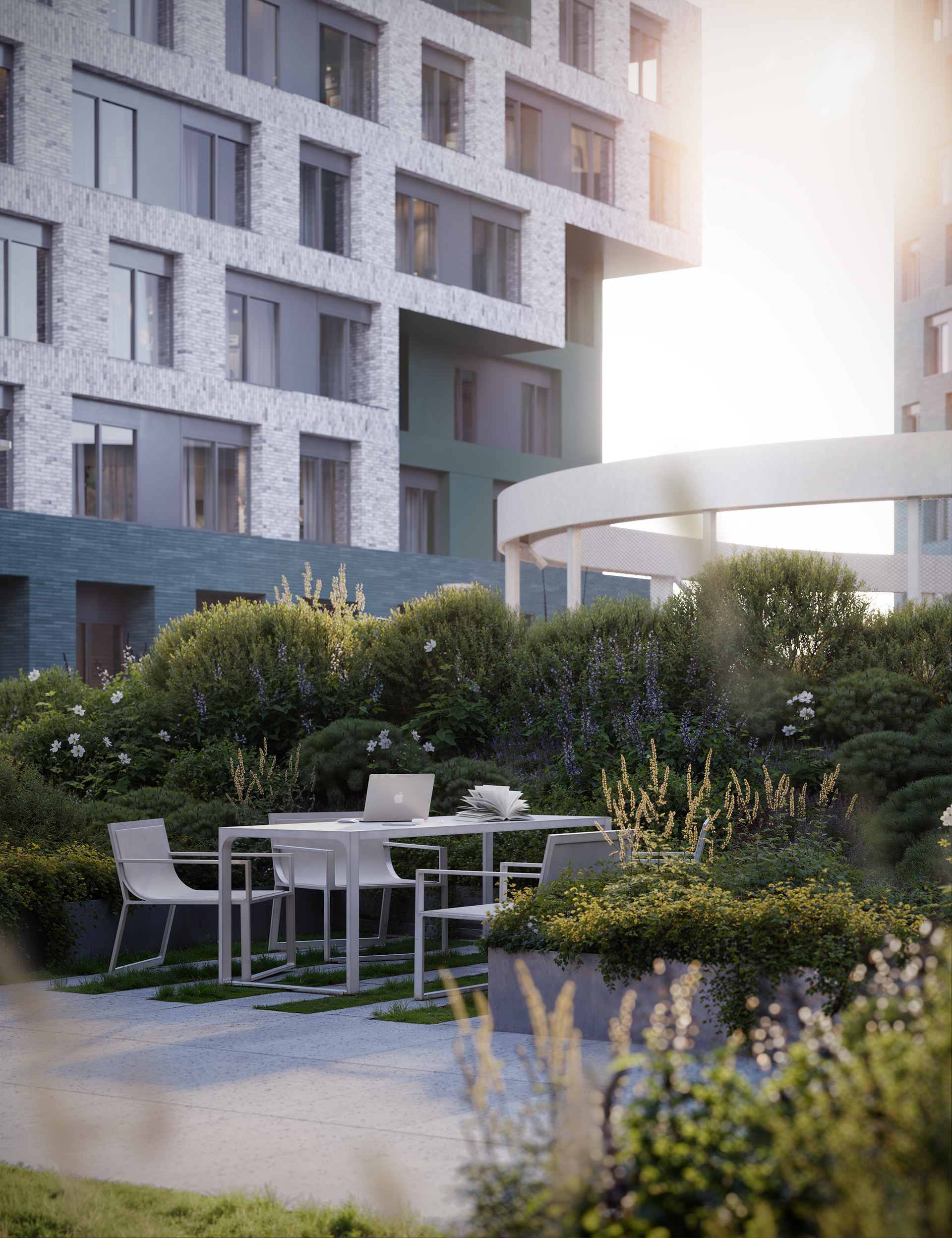 新住宅综合体内部庭院景观可视化设计丨A4 Studio-17