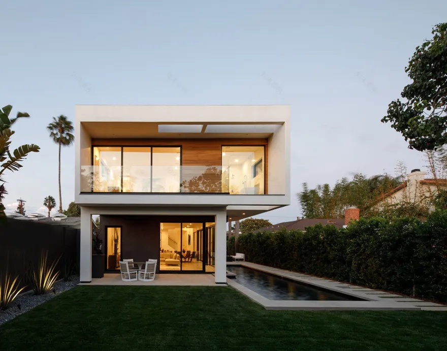 洛杉矶威尼斯海滩住宅,展现精致室内景观-15