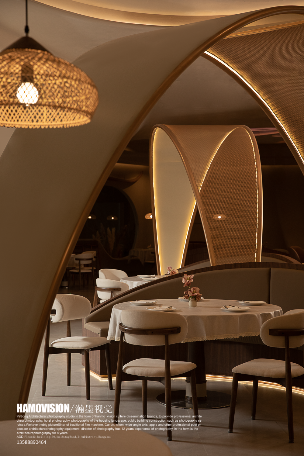 环球首发！×餐厅空间·有家餐厅·壹高|袁杰设计：引自然入室，绘沙海繁花之境-25