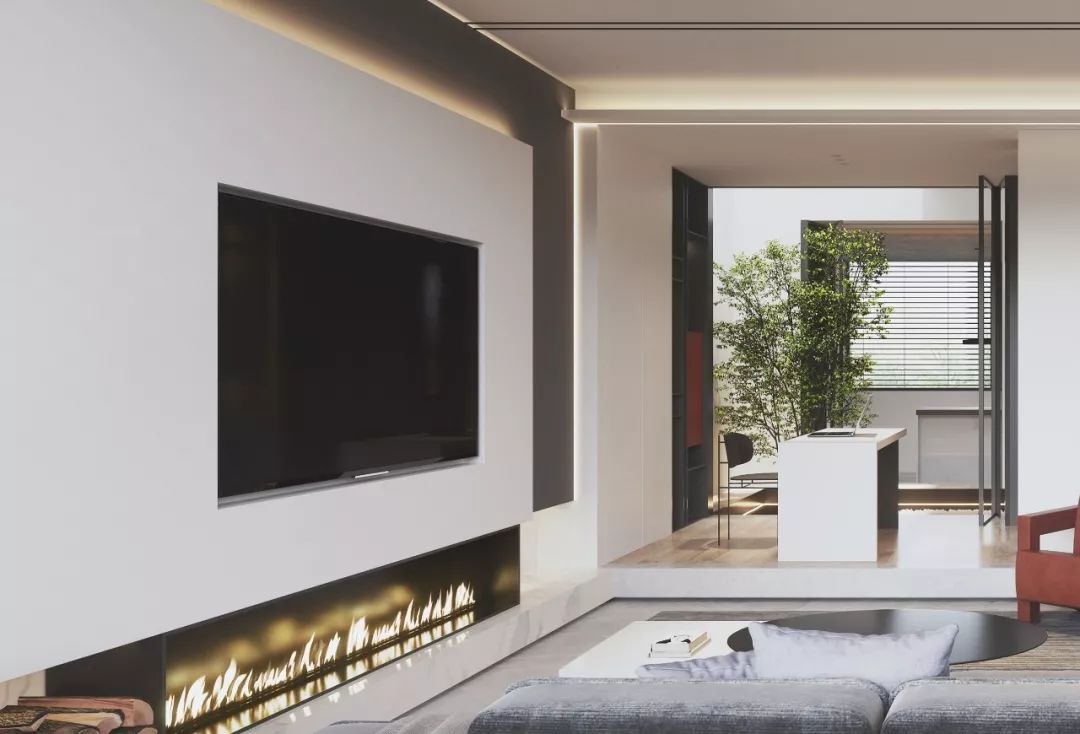 上海融信别墅极致简约设计，原始天井变身为空间亮点-41