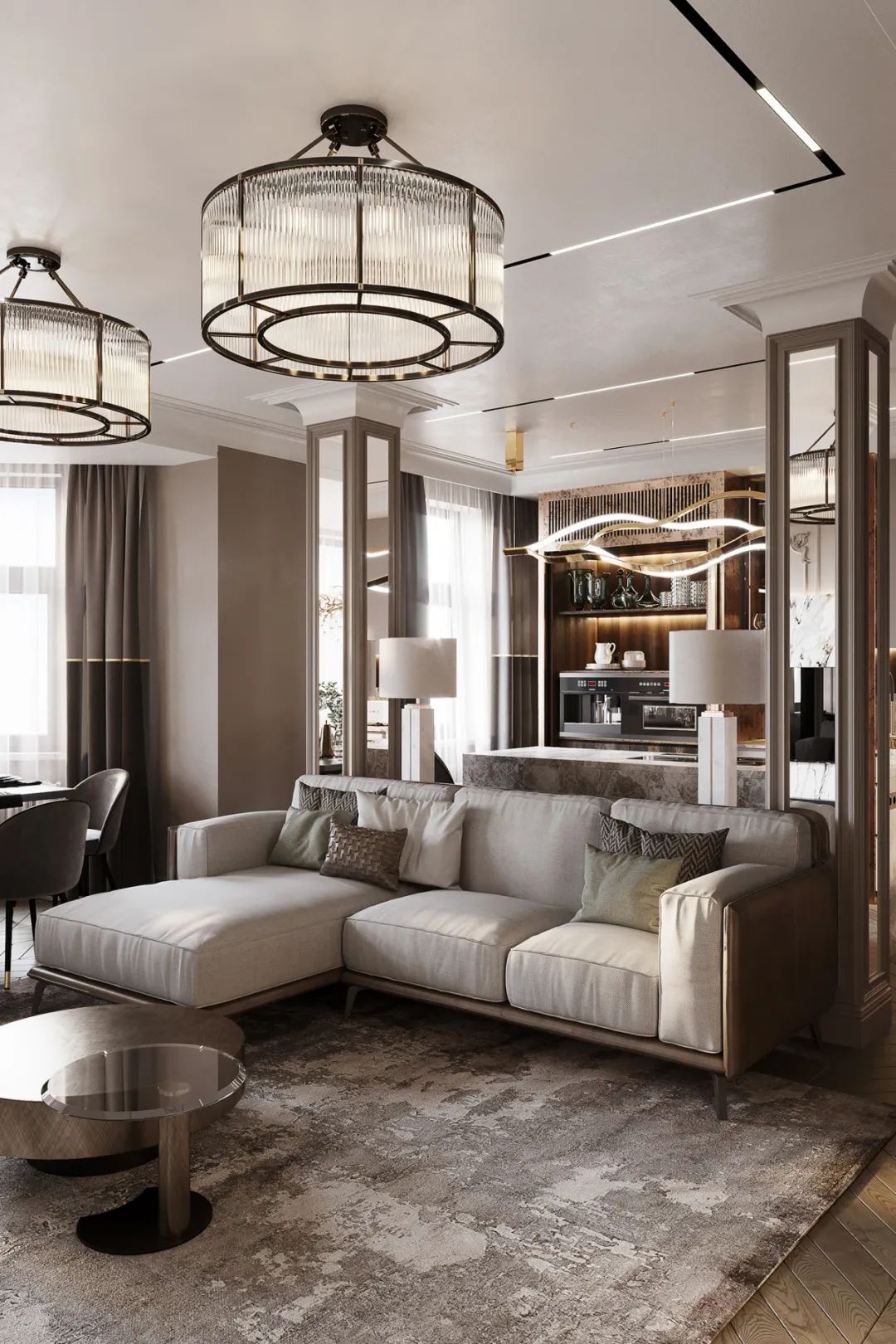 俄罗斯莫斯科 192·4㎡私人豪宅设计丨Julia Design-9