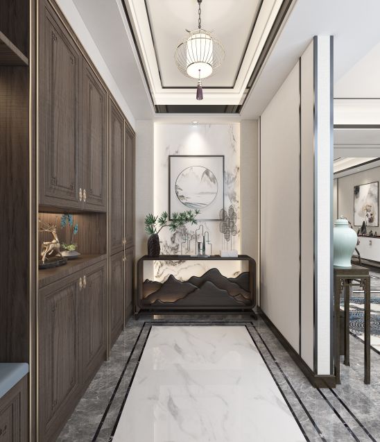 400㎡新中式别墅，漂亮有韵味，大爱客厅落地窗-23