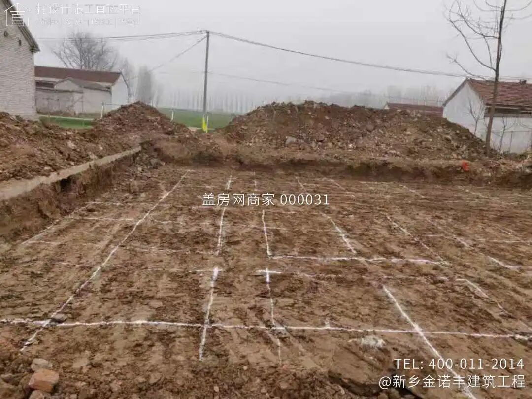 【施工队案例】河南驻马店二层欧式别墅施工-17