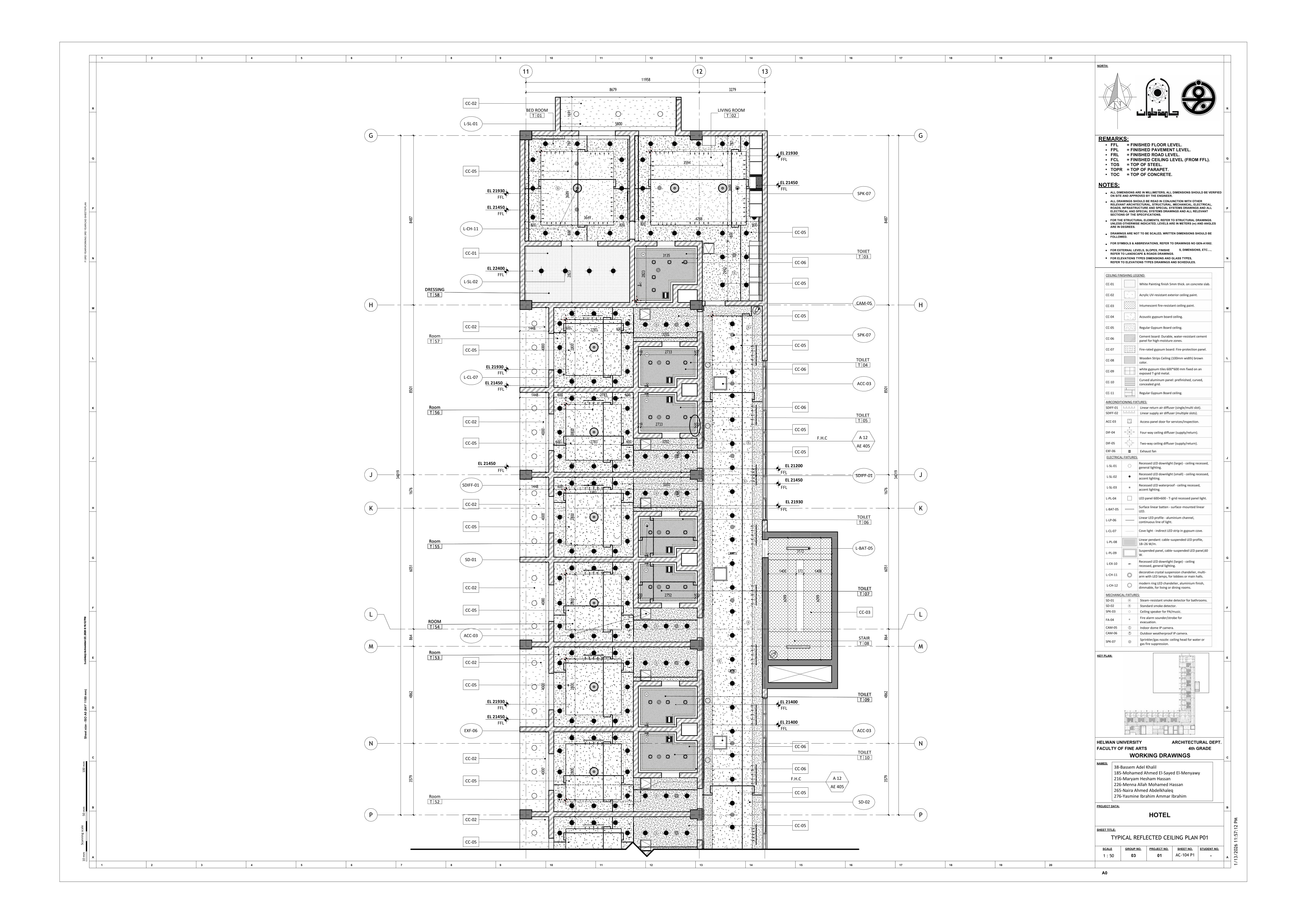 Blue Hotel | 3-Star Hotel Working Drawings-63