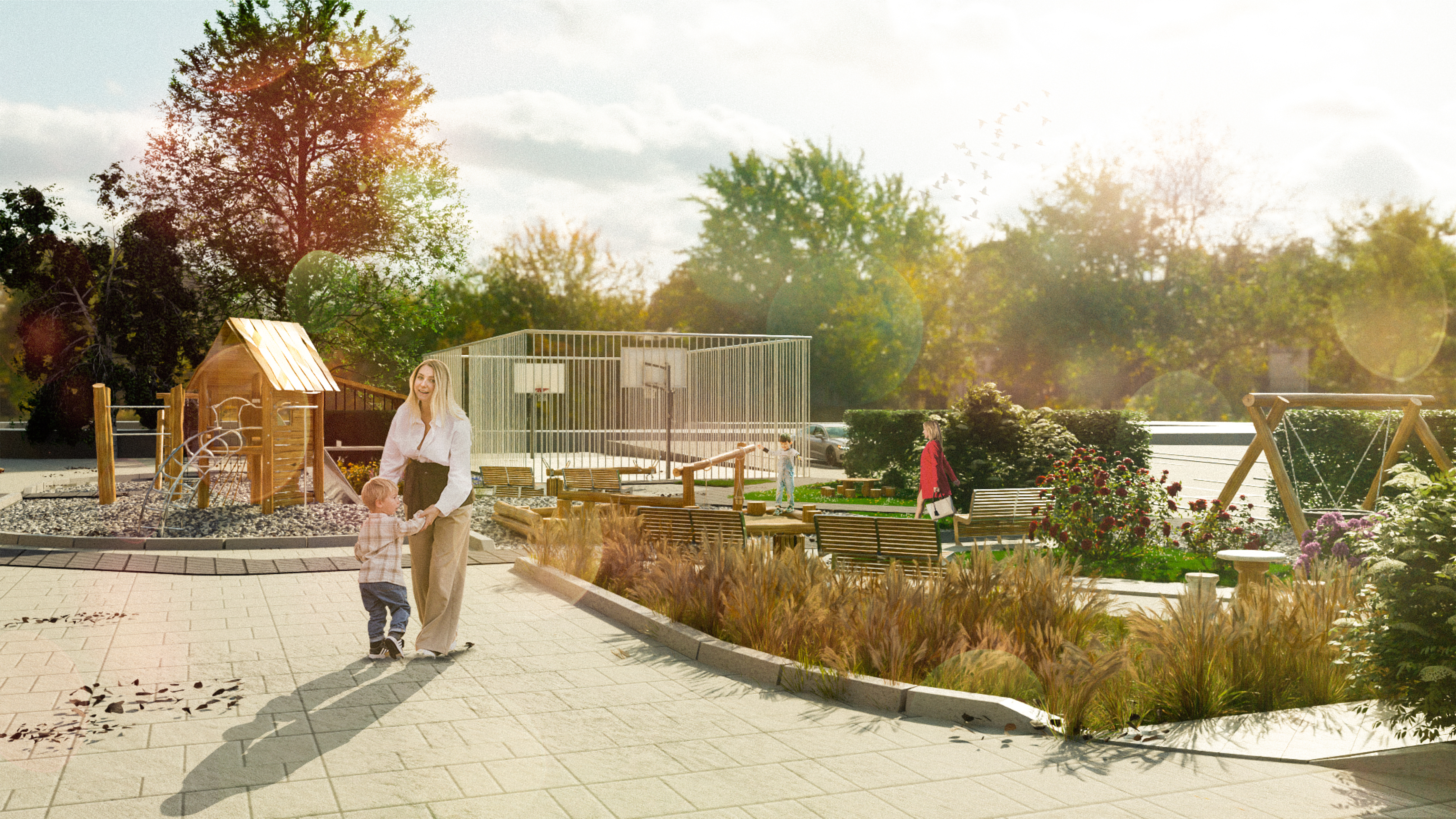 铁路“Самоцветы”住宅周边区域景观美化项目丨俄罗斯萨兰斯克-25