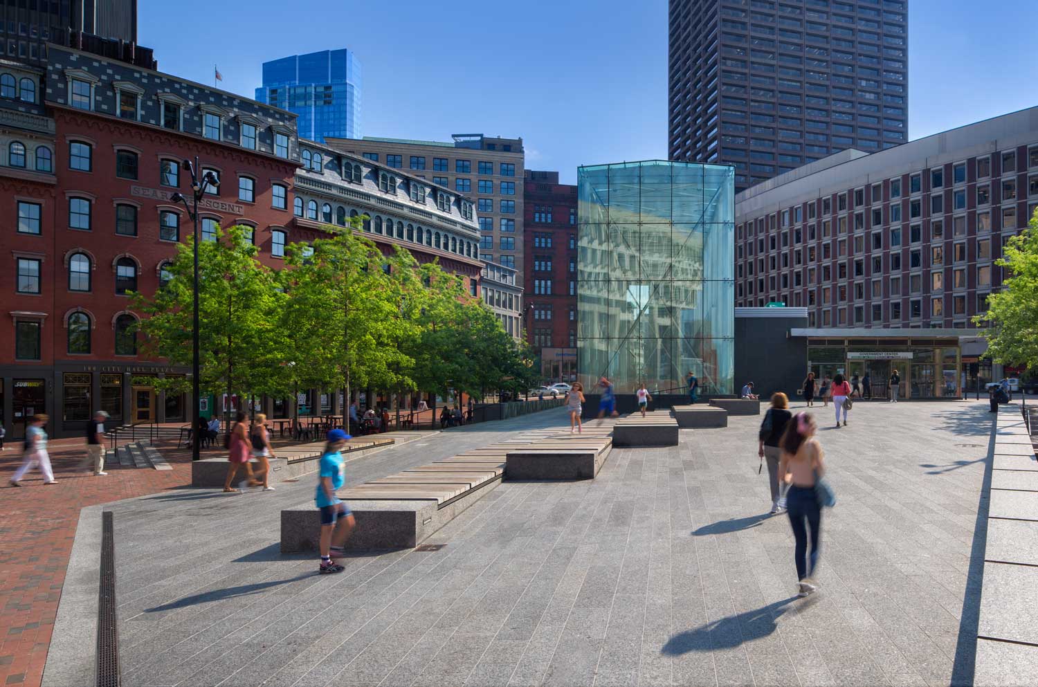city hall plaza government center transit station-0