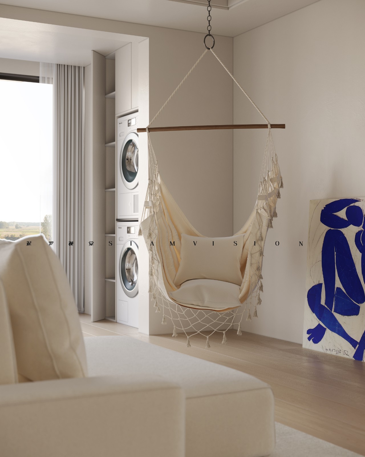 克莱因蓝与奶油色的碰撞-6