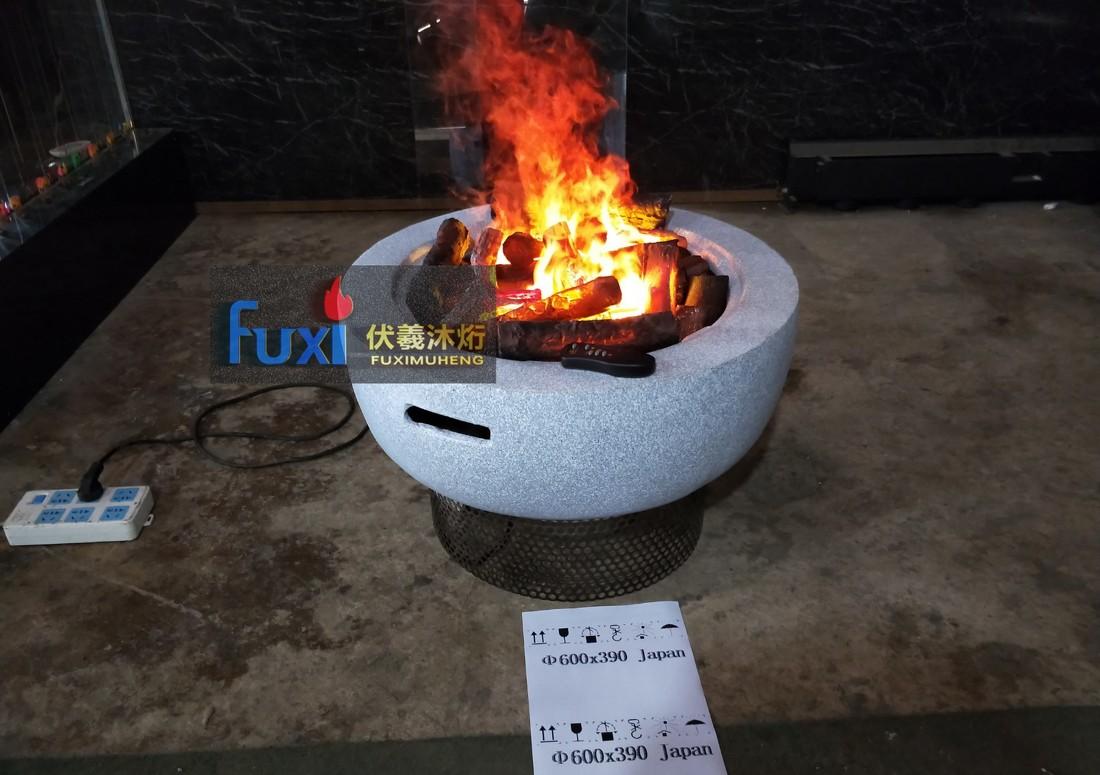 日本户外防水伏羲雾化壁炉设计-12