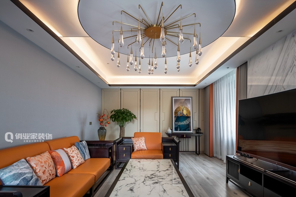 重庆玛瑙花园中式风格平层设计-2