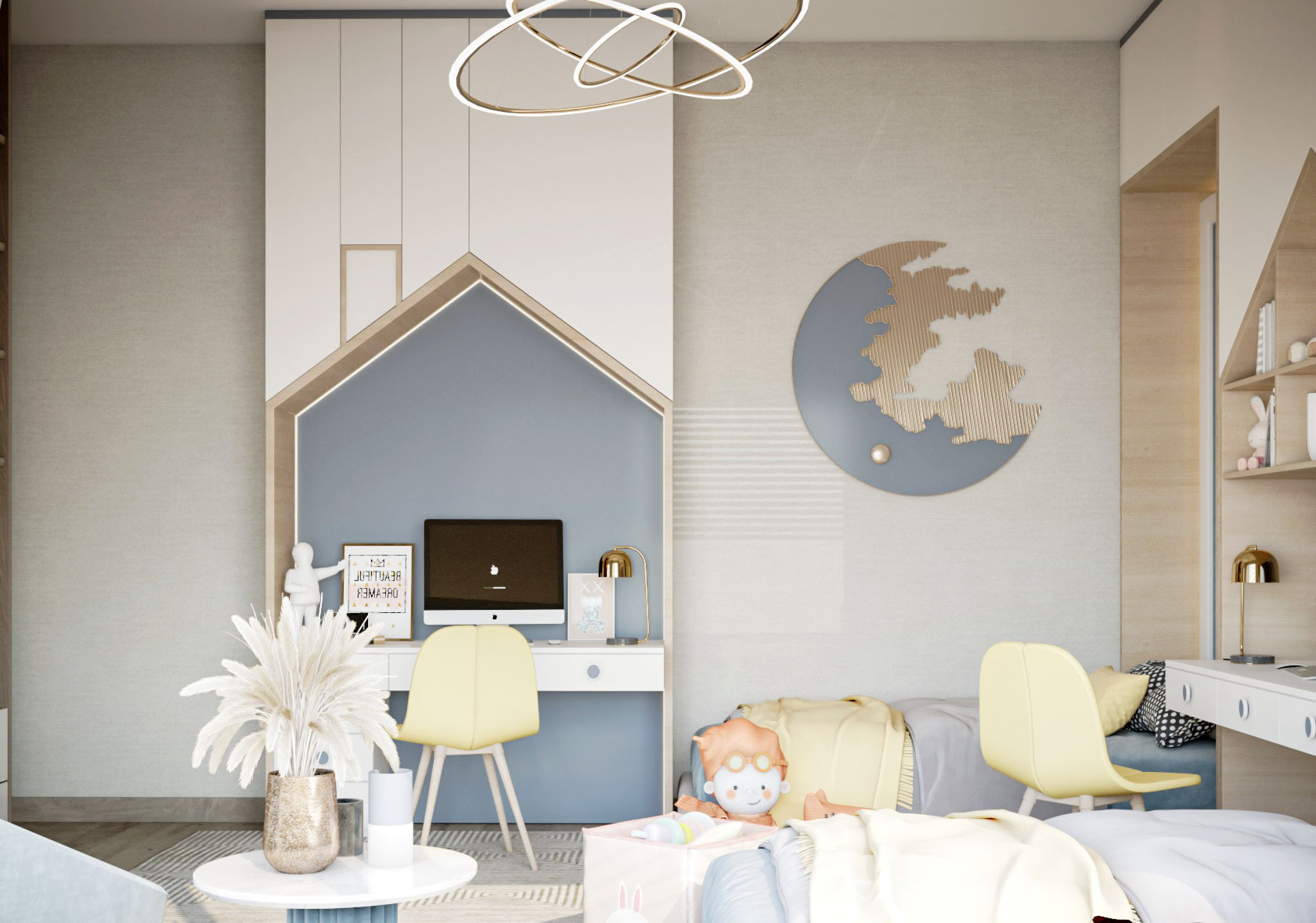 双人男孩卧室  孩子们丨沙特阿拉伯丨Dezane studio-6