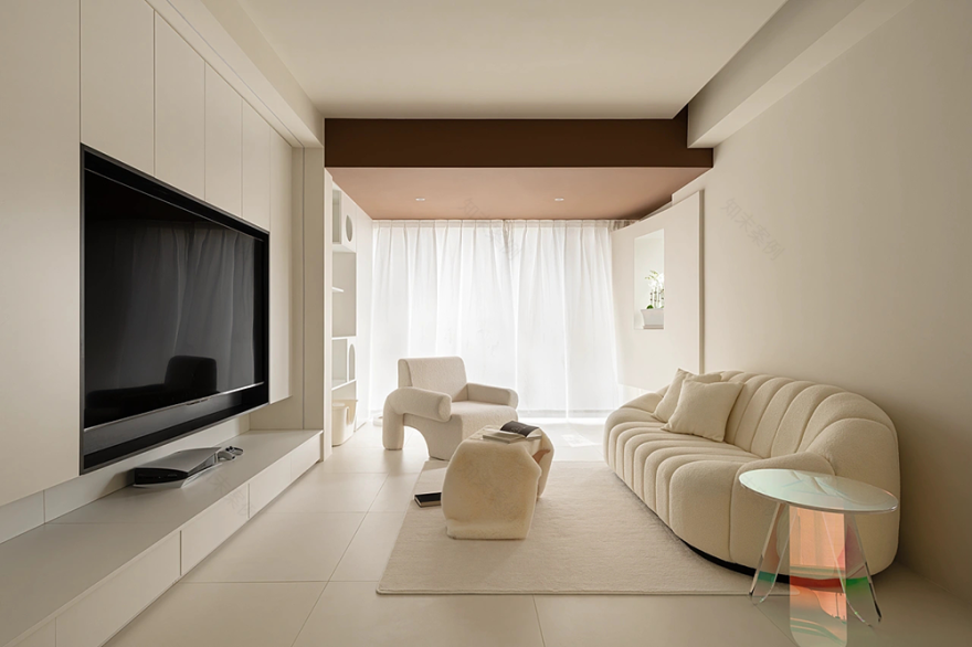 极简奶油风,多巴胺配色,治愈系的家丨無一內建筑设计,成都宏福樘设计-53