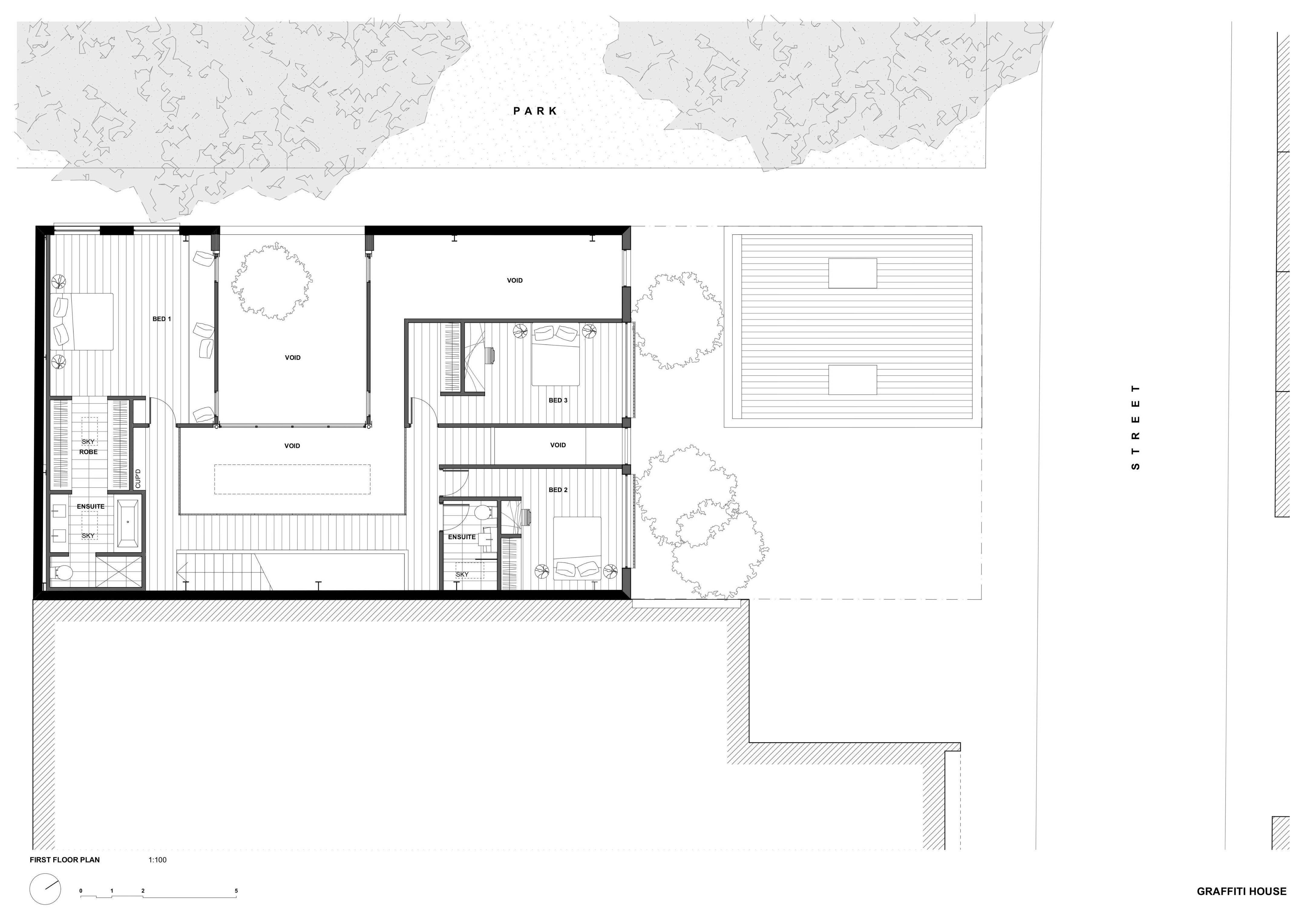 公园旁的涂鸦艺术之家丨澳大利亚丨Durack Architects-24