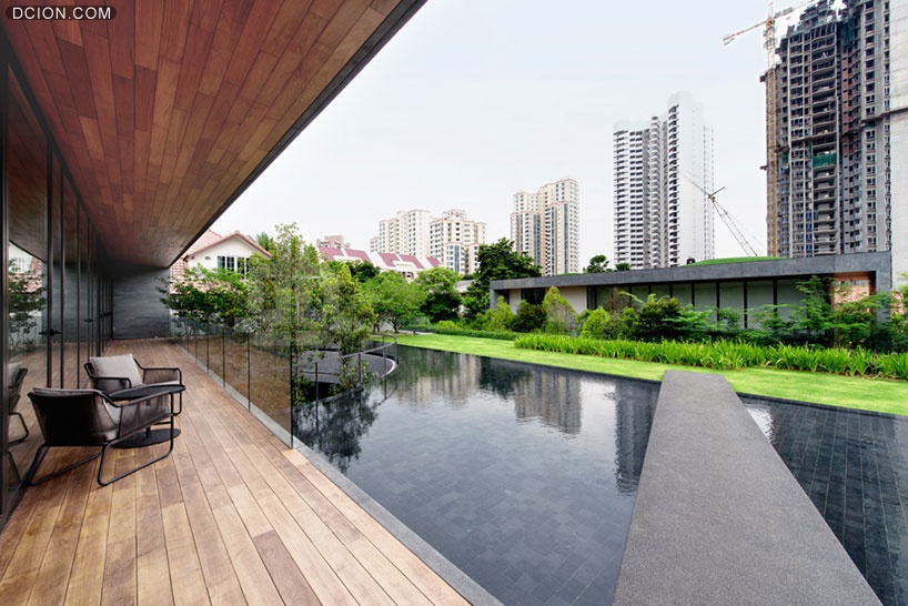 豪华别墅 现代风格庭院式绿色住宅-6