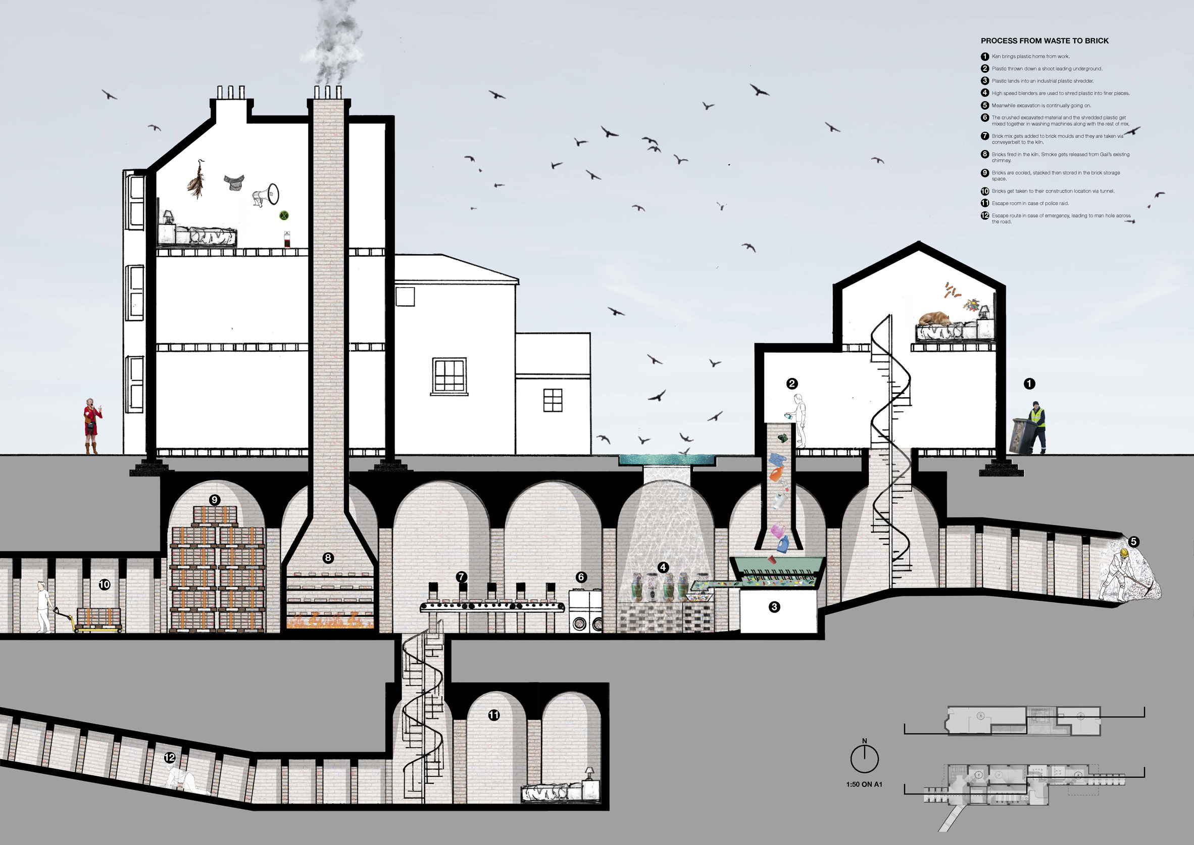 秘密地下工厂 | 大学生为环保组织设计总部-49