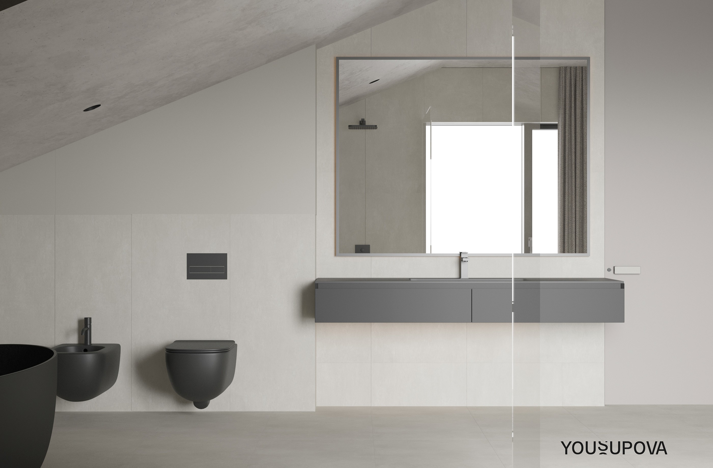 水泥灰色系 空间设计-21